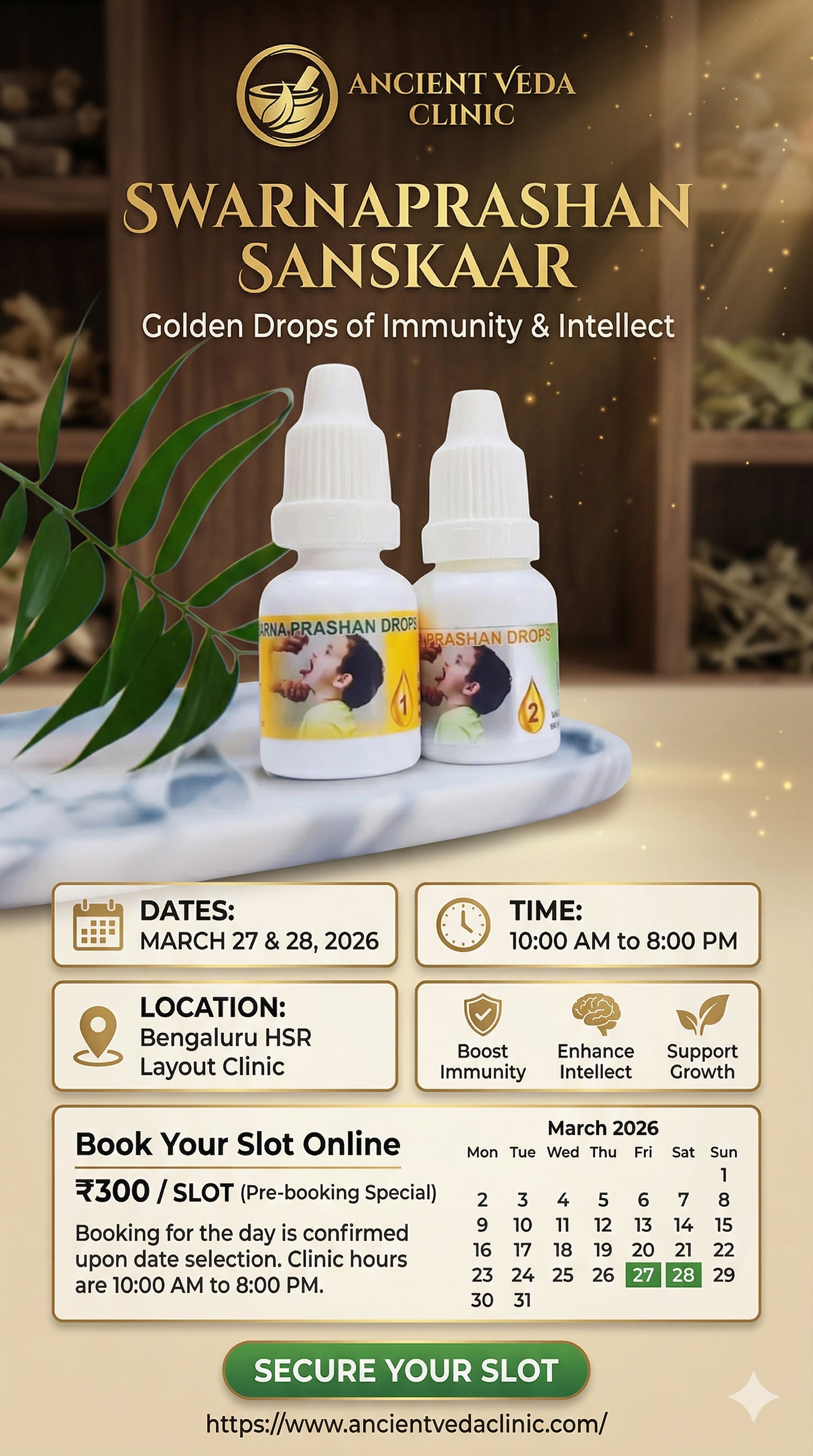Swarna Prashan Sanskaar - Book Slot